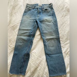 ZARA DISTRESSED STRAIGHT JEANS